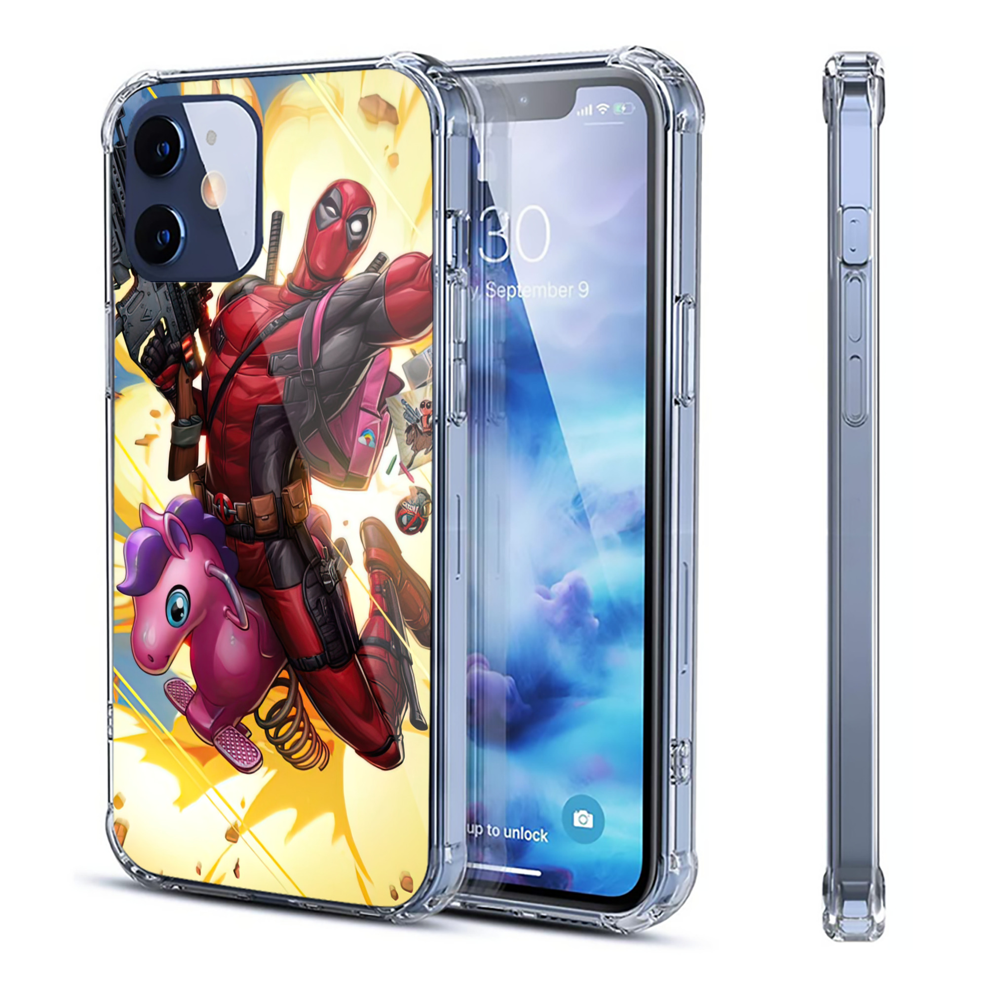 （画像用） Deadpool デッドプール 【iPhone 12シリーズ対応】透明スマホケース（クリアソフトケース）